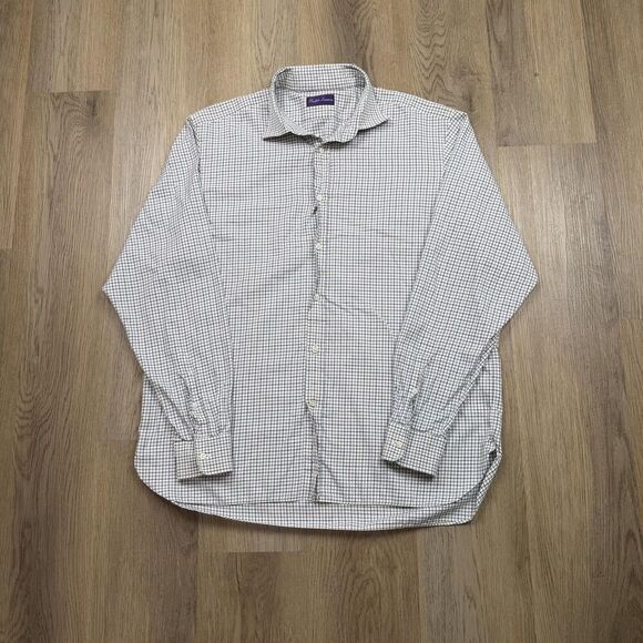 Ralph Lauren Other - Ralph Lauren Shirt Mens 2XL White Purple Label Long Sleeve Button Up Dress